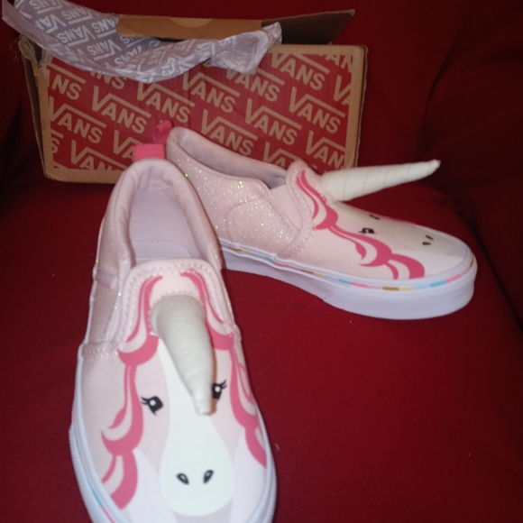 NIB Girl Pink Unicorn Vans sz 11.5 - Picture 3 of 3